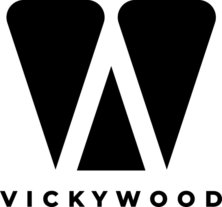 Vickywood logo black